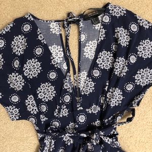 Cute Blue & White Romper